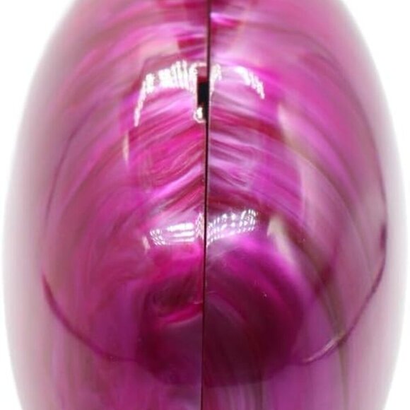 Shell Shape Acrylic Clutch Trendy Metallic Acrylic Evening Bag Shiny Egg Purses - Picture 3 of 6